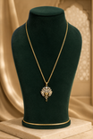 Elephant Oxidised Gold Tone Pendant Necklace