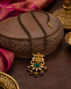 Green Stone Lakshmi Devi Gold Plated Mangalsutra