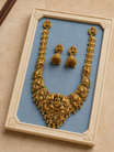 Lakshmi Devi Temple Statement Gold Plated Necklace Set