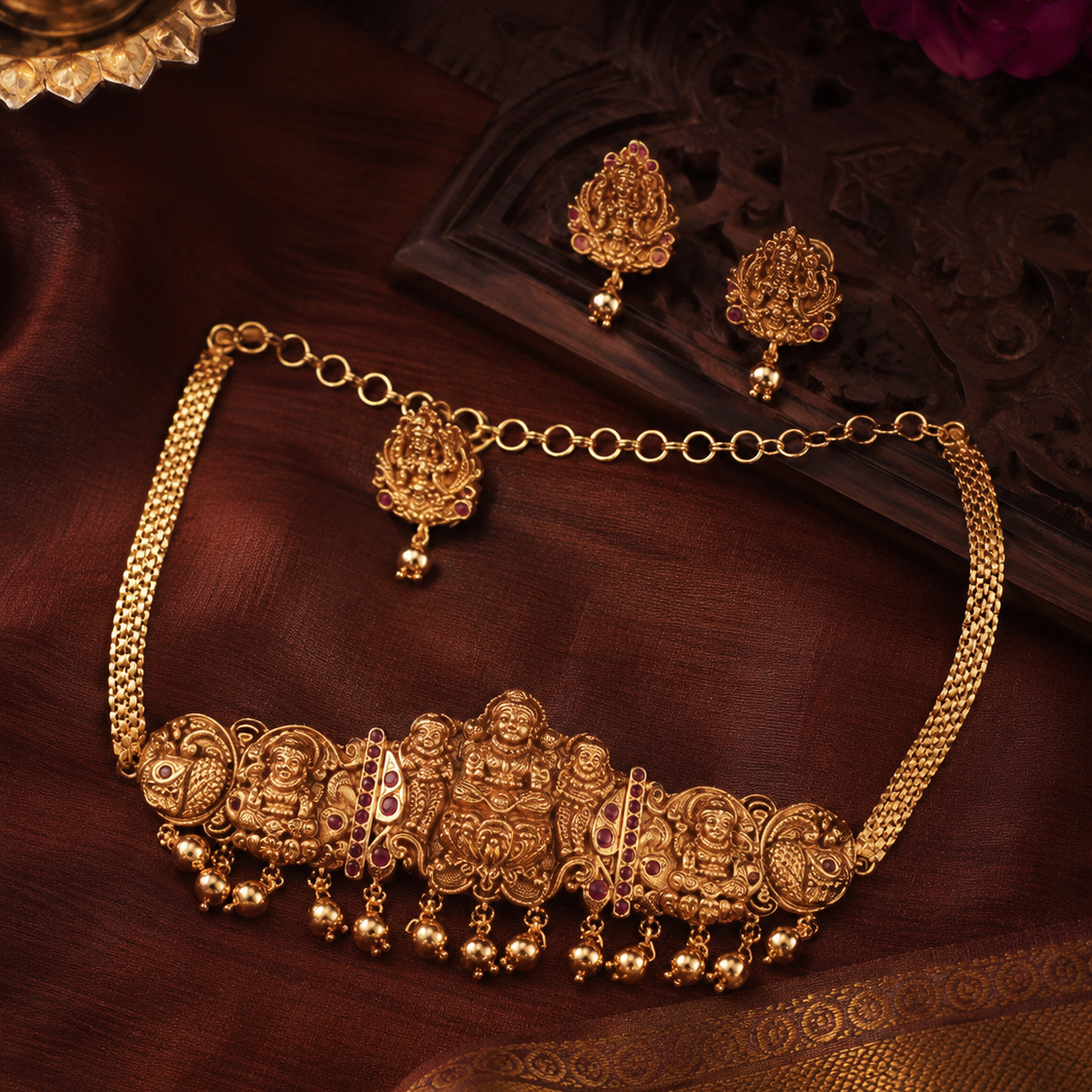 Lakshmi Devi Kasula Gold Plated Waist Belt