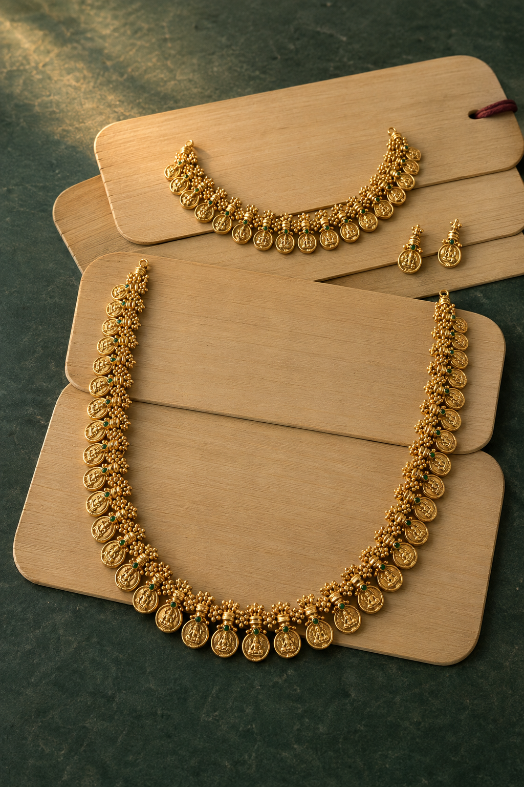 Layered Kasula Gold Plated Haram Necklace Set