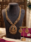 Gold Finish Temple Style Necklace Set