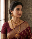 Layered Gold Finish Temple Necklace Set