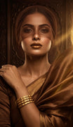 Gold Plated Pattern Bangle