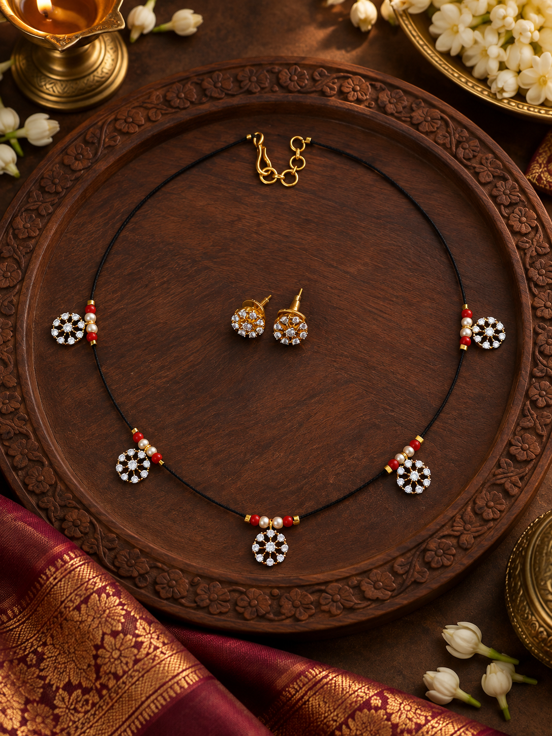 White Red Traditional Mangalsutra