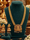 Lakshmi Temple Pendant Necklace with Jhumka Earrings