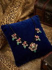 Pink Green Floral Mangalsutra