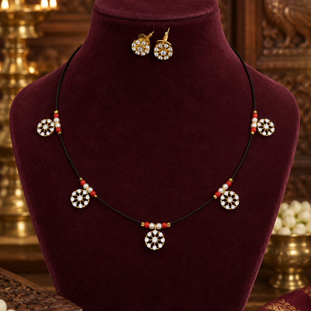 White Red Traditional Mangalsutra