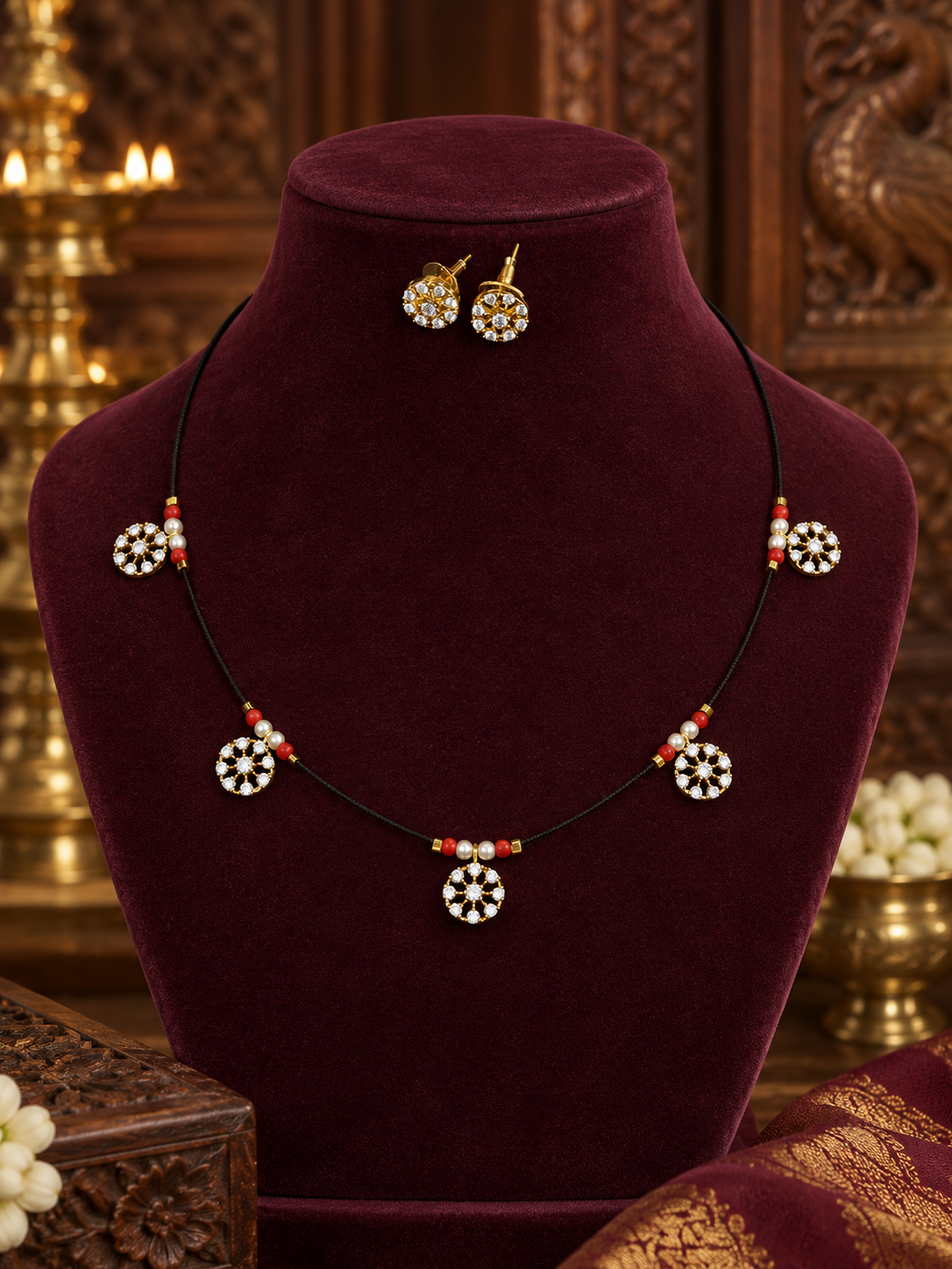 White Red Traditional Mangalsutra