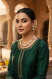 Pearl Floral Necklace and Earrings Set