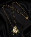 Gold Plated Green Stone Designer Mangalsutra