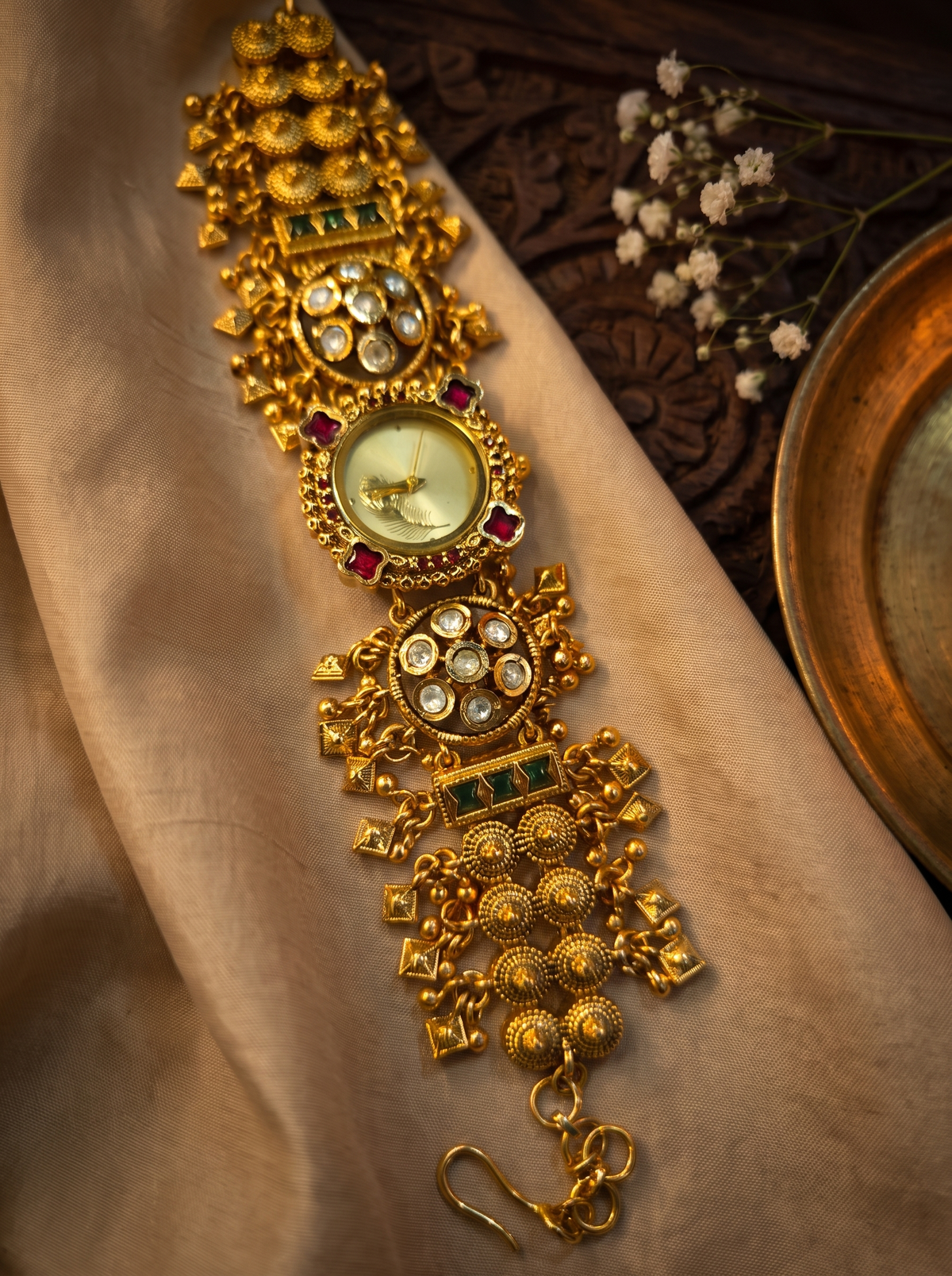 Rajwadi Peacock Motif Heritage Watch