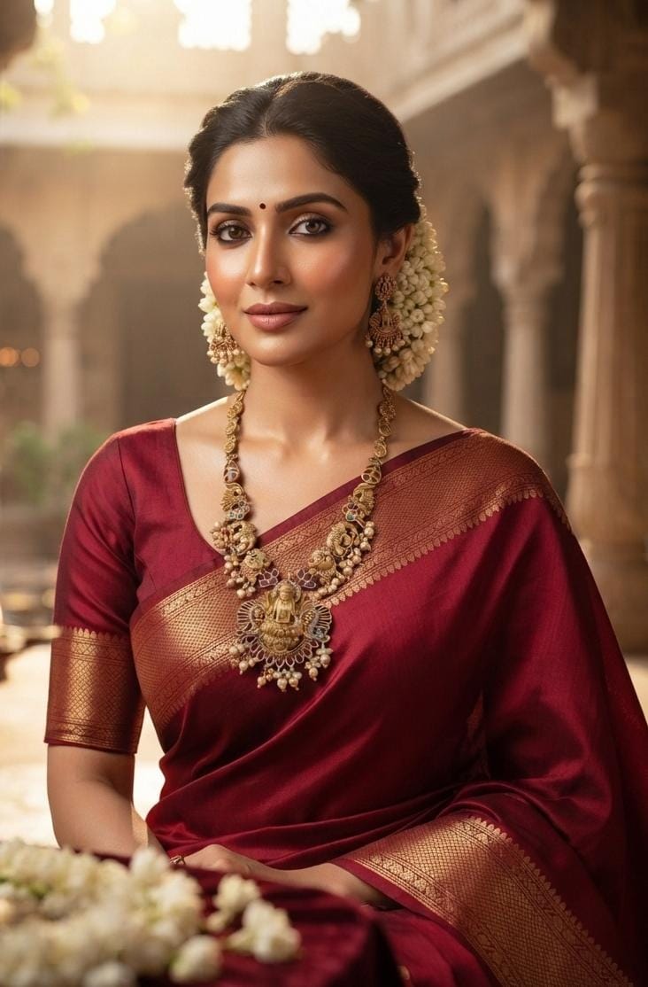 Gold Finish Antique Traditional Necklace Set