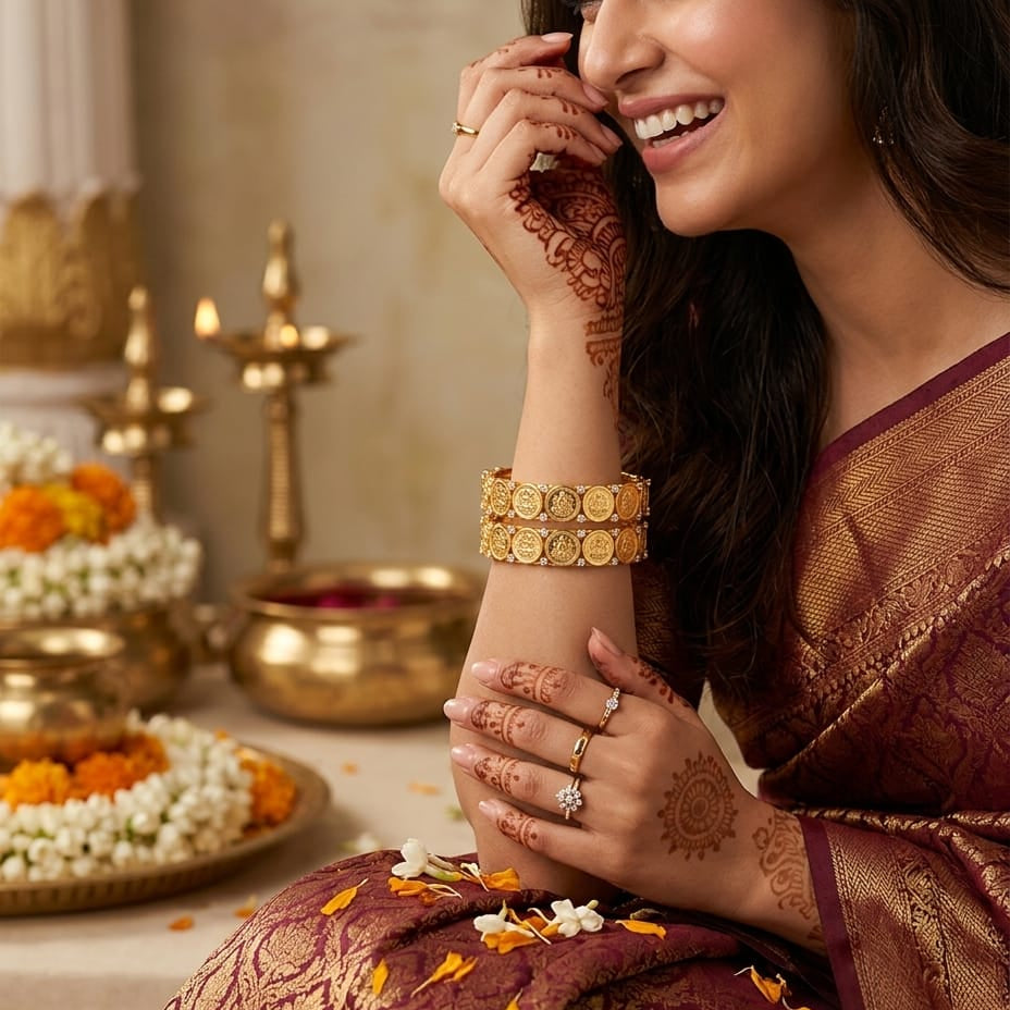 Gold Plated Coin Design Bangle