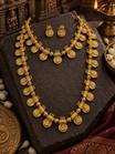 Double-Layer Kasula Gold Plated Necklace Set