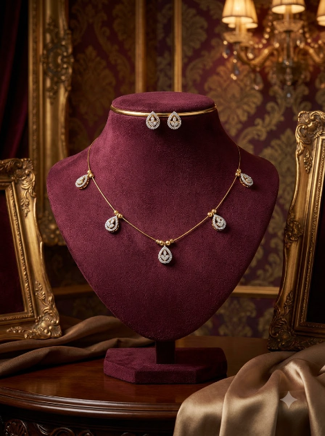 White Teardrop Mangalsutra