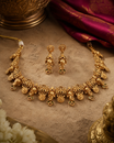 Kasula Charm Gold Plated Necklace Set with Earrings