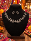 Oxidised Traditional Motif Necklace Set