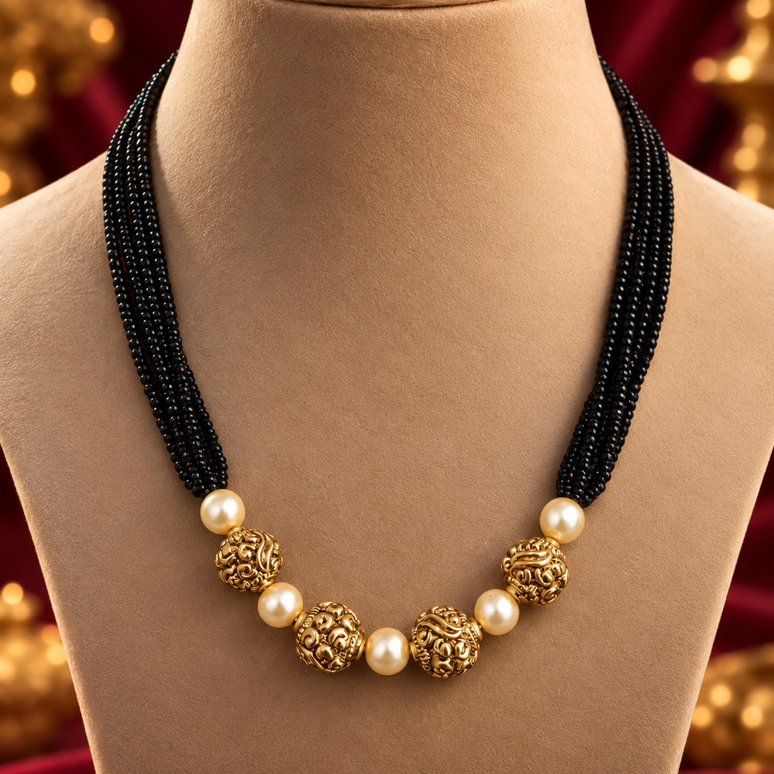 Pearl Bead Traditional Mangalsutra