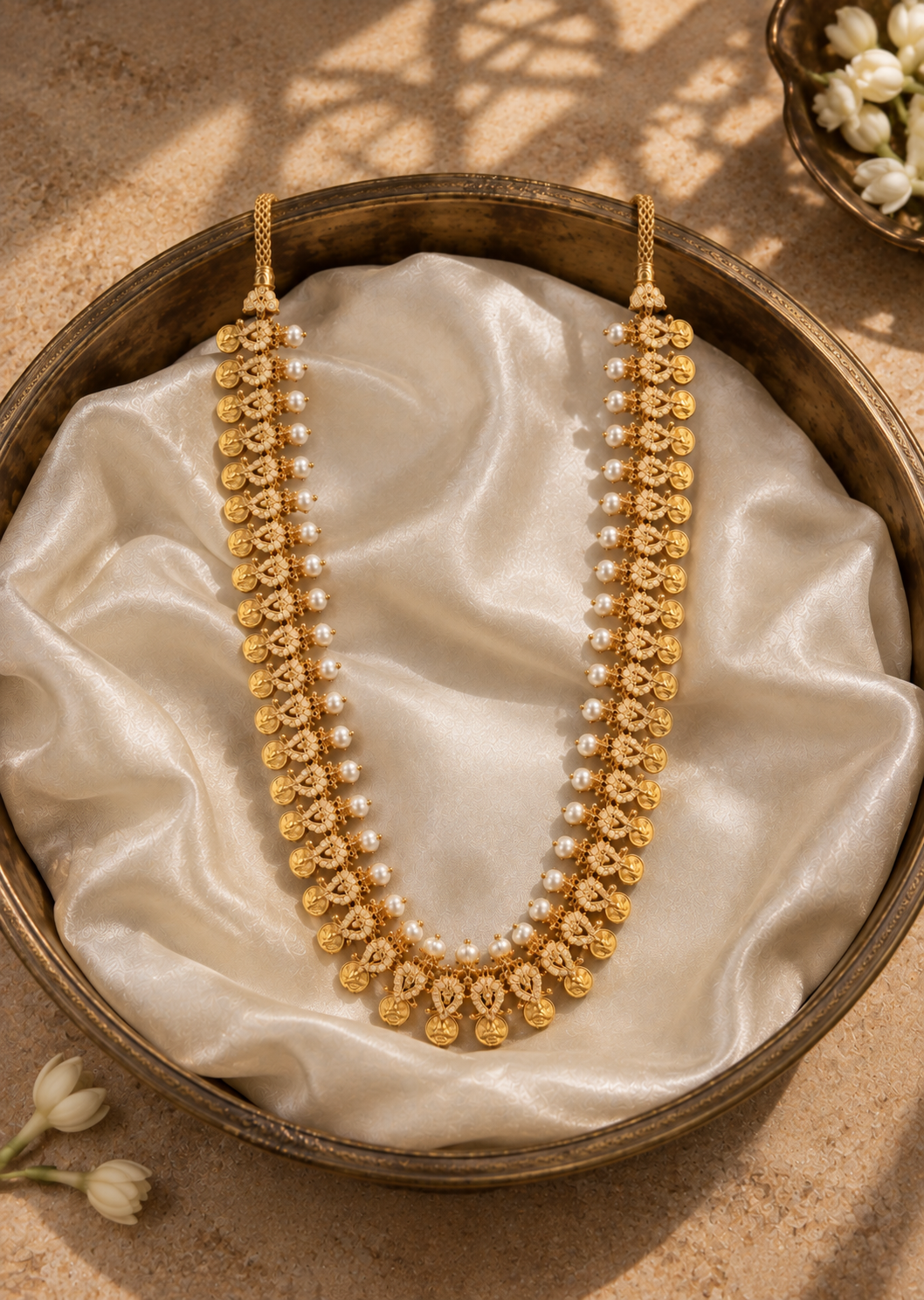 Amra Gold Plated Long Haram Necklace