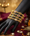 Multicolour Rectangular Stone Bangle Set