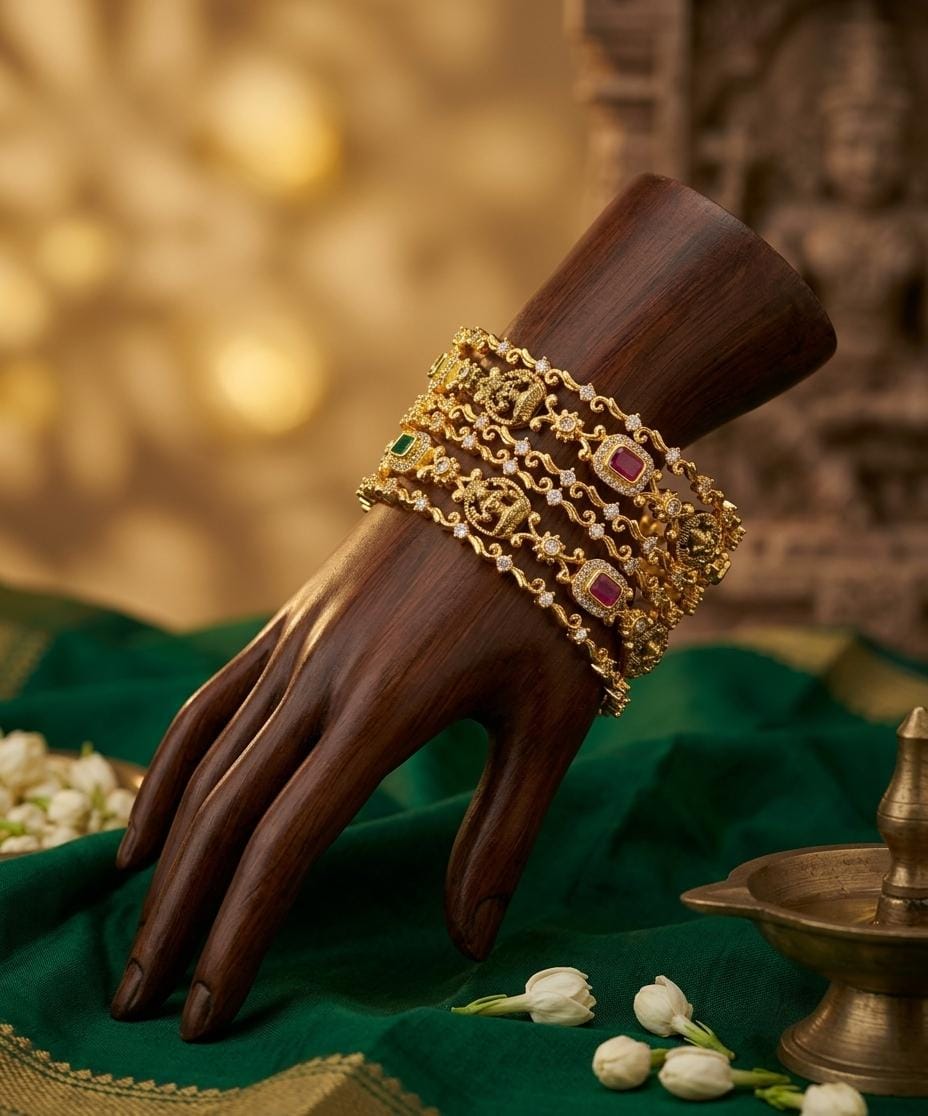 Multicolour Traditional Wide Bangle Set