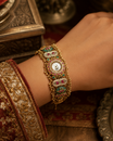 Multicolour Kundan Long Bracelet Watch