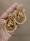 Multicolour Chandbali Jhumka Earrings
