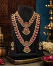 Pink Kundan Bridal Gold Plated Jewellery Combo