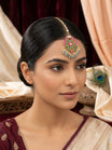 Jadau Kundan Multicolour Gold-Plated Maang Tikka