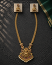 Lakshmi Devi Gold Plated Pendant Wheat Chain Necklace Set