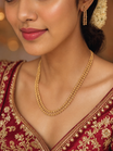 Double-Row Chain Gold Tone Necklace