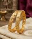 Gold Plated Coin Design Bangle