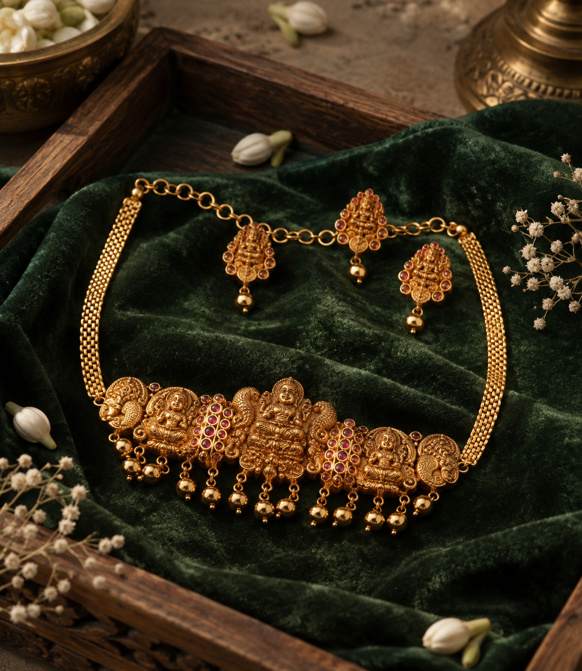 Lakshmi Devi Kasula Gold Plated Waist Belt