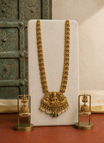 Lakshmi Devi Beaded Long Gold Plated Necklace Set