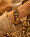 Ruby Green Rajwadi Kundan Watch