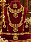 Semi Bridal Temple Layered Necklace Combo Set