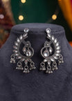 Oxidised Paisley Drop Earrings