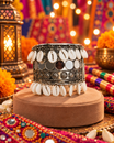 Mirror Work Shell Cuff Bracelet