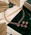 Ruby Stone Traditional Necklace Set