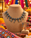 Antique Floral Round Motif Necklace Set