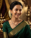 White Teardrop Black Bead Mangalsutra