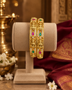 Pink Green White Stone Bangle