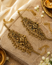 Peacock Lakshmi Devi Gold Plated Vanki Armlet Pair