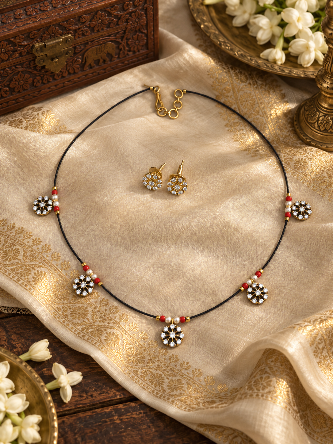 White Red Traditional Mangalsutra