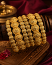 Filigree Temple Gold Plated Bangle Set