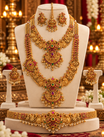 Semi Bridal Antique Gold Bridal Jewellery Set