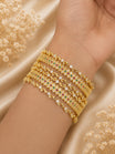 Gold Plated Multicolour Stone Designer Bangle